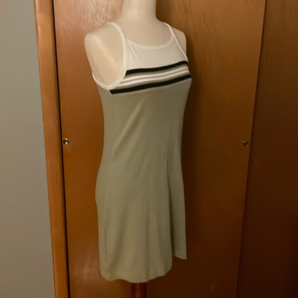 Express Bleus tank dress, size S. Green with stripes. Stretchy and bodycon - Picture 11 of 16
